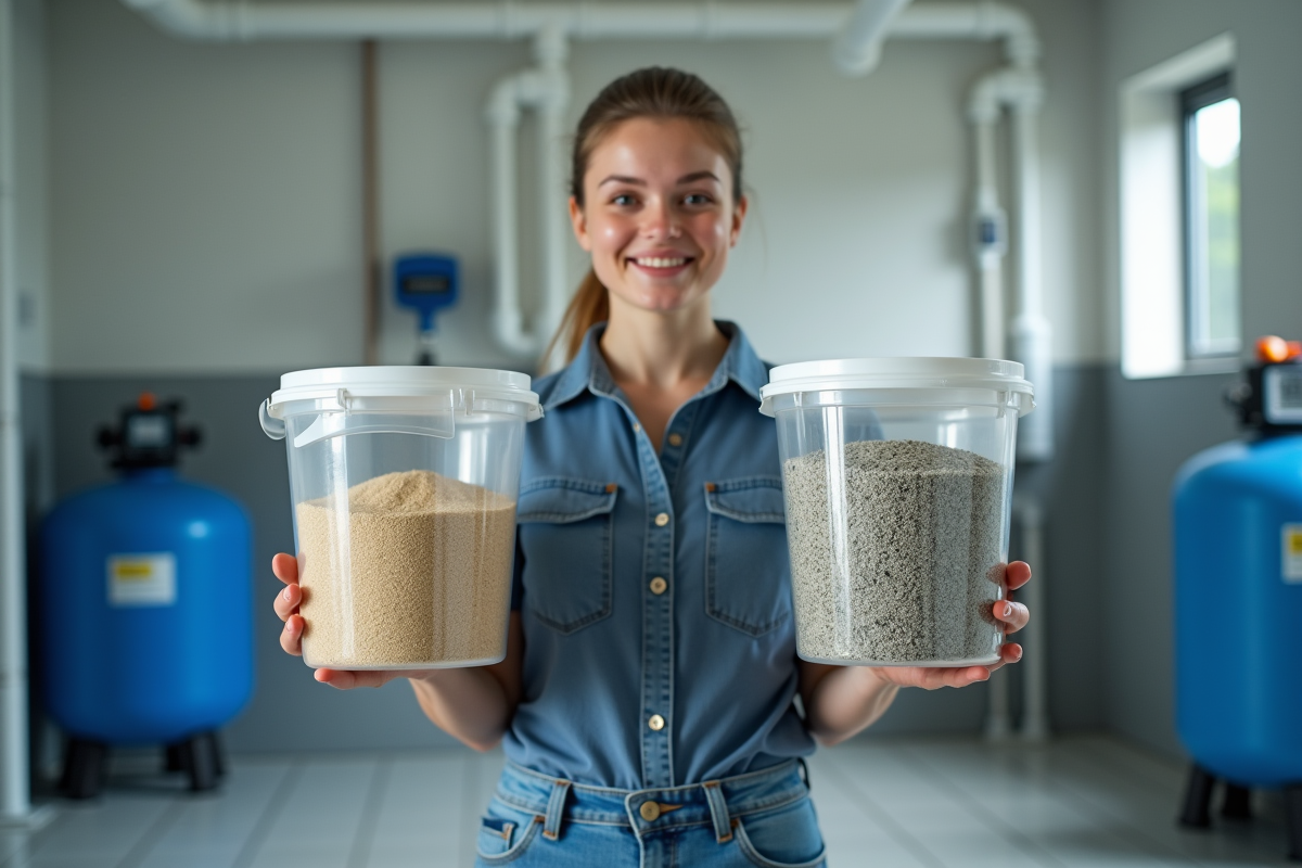 Jeune femme préparant des matériaux pour l