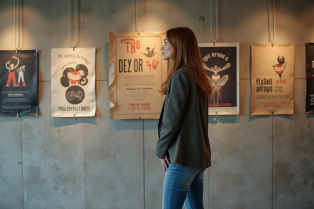 Jeune femme stylée dans une galerie urbaine moderne